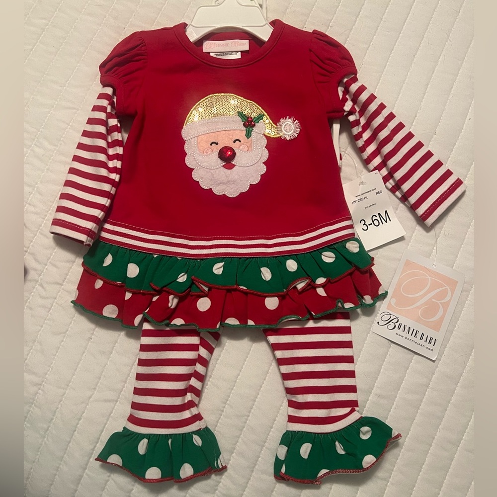 Bonnie Jean Christmas 2 piece outfit | 3-6mths